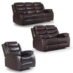 Recliner 3 Piece Lounge Suite Bonded Leather