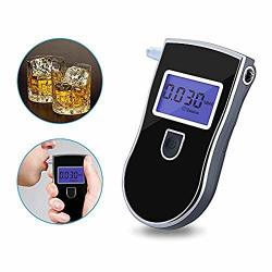 Linzec Personal Breathalyzer Portable Breath Alcohol Tester Digital Alcohol Detector Personal Breathalyzers With 5 Mouthpieces On The Back Of The Breathalizer