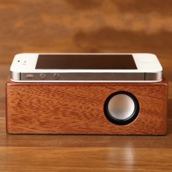 Magic Wireless Coupling Wooden Inductive Speaker For Cellphone Tablet Mp3