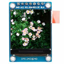 MakerFocus TFT LCD Screen Display 1.3inch TFT LCD Module, 240x240 IPS 65K  Full Color 3.3V with SPI Interface ST7789 IC Driver, 51 STM32 Ar duino
