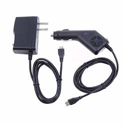 Guy-tech 2A Car Charger+ac dc Wall Power Adapter Cord For Tomtom Gps Go 60 3D Go 60S 1FC6 With LED Indicator