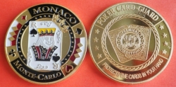 Pocker Monaco Monte Carlo Gold Clad Steel Coin 1tr. Oz Proof
