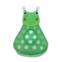 Baby Bath Toys Storage Mesh Bag With Suction Cups Frog