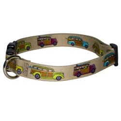 Yellow Dog Design Woodies Dog Collar With Tag-a-long Id Tag SYSTEM-MEDIUM-3 4" And Fits Neck 14 To 20" 4