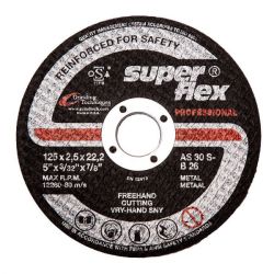 - Cutting Disc Prof Flat Steel 125X2.5X22 - 3 Pack