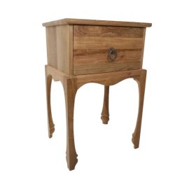 Wooden Single Drawer Roma Bedside Pedestal Sotran Dekorativ