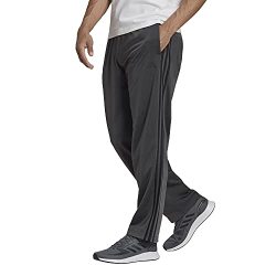 Adidas Men's Standard Essentials Warm-up Open Hem 3-STRIPES Tracksuit Bottoms Dark Grey Heather black Medium