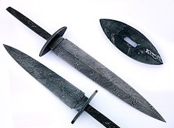 Poshland BBD-1167 Handmade Damascus Steel 15 Inches Full Tang Dagger Blank Blade