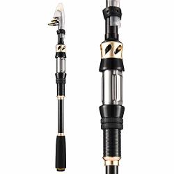 Magreel Telescopic Fishing Rod 24T Carbon Fiber Portable Collapsible Fishing Pole With Stainless Steel Guides For Travel Saltwater Freshwater Bass Salmon Trout Fishing