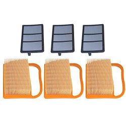Panari Pack Of 3 Air Filter + Pre Cleaner For Stihl TS410 TS420 TS410Z TS420Z Concrete Cut Off Saw