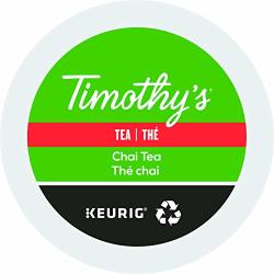Timothy's World Coffee Chai Tea K-cups 2.64 Ounce