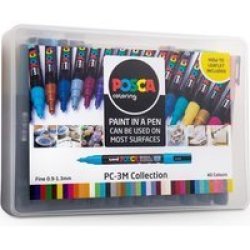 Uni-Posca Paint Marker Pen - Extra Fine Point - Set of 12 (PC-1M12C)