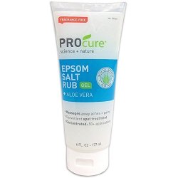 Concentrated Epsom Salt Rub Gel W Aloe Vera For Muscle Tension Aches & Pain
