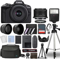 Canon Eos R50 Mirrorless Digital Camera With Complete Accessory Bundle Standard 2-5 Working Days