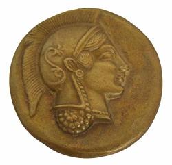 Talos Artifacts Athenian Tetradrachm Bronze Desk Press Papier - Goddess Athena & Owl Paperweight