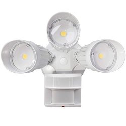 30W LED Outdoor Security Light Etl And Dlc Listed Motion Activated Floodlight With Dusk To Dawn Photocell 5000K Daylight Weatherproof IP65 Protection Lighting