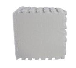 Ys White Fluffy Puzzle Foam Floor Mat