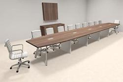 Modern Boat Shaped 22' Feet Conference Table OF-CON-CV52