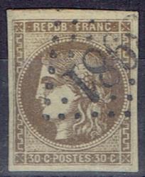 France 1870 30C Brown Very Fine Used