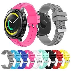 Senter For Gear Sport Gear S2 Classic Watch Band 9 Colors Tire Series Soft Silicone Replacement Band For Samsung Gear Sport SM-R600 Gear S2 Classic