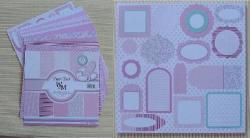 The Velvet - Wilson & Maclagan - Scrapbook Paper Pack 160gsm - Pinks - 30cmx30cm 20sheets+tags