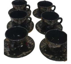 Tea coffee Cups With Saucers X 6