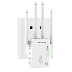 Galaway MINI 1200MBPS Wifi Range Extender 2.4GHZ&5GHZ Dual Band Wireless Signal Amplifier Wireless-n Booster With 4 External Antennas Compatible With Iee 802.11AC A N B G Accessories Brown