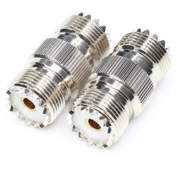 2PCS Rf Coaxial Coax Adapter Uhf Female To Female SO-239 Rf S0239 Uhf Double Female Coax Cable Adapter Connector Plug