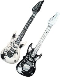 Rhode Island Novelty 42-INCH Black And White Guitar Inflate