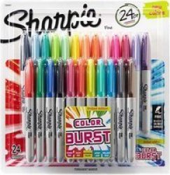 Sharpie Fine Permanent Markers Colour Burst 24 Pack