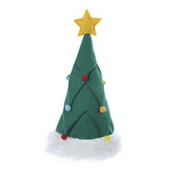 Kurt Adler 19" Green Felt Tree With Star Christmas Hat