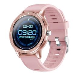 CF19 1.3 Inch Ips Color Touch Screen Smart Watch IP67 Waterproof Support Weather Forecast Heart Rate Monitor Sleep Monitor Blood Pressure Monitoring Gold