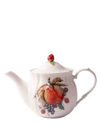 Spring Harvest Teapot - White