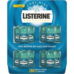 Listerine Cool Mint Pocketpaks Breath Strips 12 PK. 24 Ct. Pack Of 2