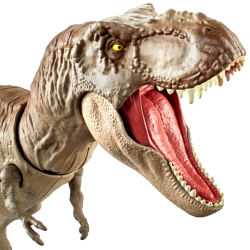 Jurassic World Bite & 039 N Fight Tyrannosaurus Rex In Larger Size With Realistic Sculpting Articulation & Dual-button Activation For Tail Strike And Head Strikes