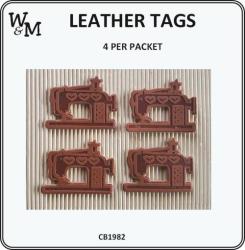 The Velvet Attic - Wilson & Maclagan - Leather Tags - Sewing Machine 4 Pieces