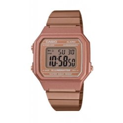 Casio B650WC-5ADF Retro Digital Square Watch - Rose Gold