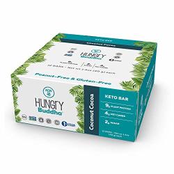 New Hungry Buddha Keto Bars - The Low Sugar Low Net Carb Plant-based Bar Snack Made With Clean Ingredients Coconut Cocoa 12-PACK