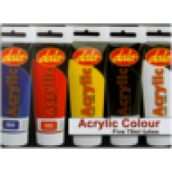 Acrylic Colour Kit - 5 Tube Set
