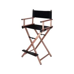 Professional Foldable Aluminum Makeup Director Chair With Footrest