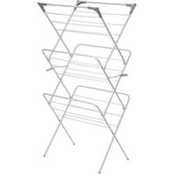 White 3-TIER Collapsible Durable Clothing Dry Rack