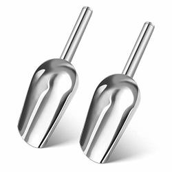 Ice Scoop Aieve 2 Pcs Stainless Steel Small Ice Scoop For Freezer Ice Machine Maker Candy Scoop Flour Spoon Shovel Ice Cream Scoop Antique