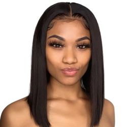 Brazilian 100% Human Hair Wig 12 Inch 30 Cm 4X4 Lace