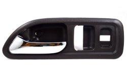 Pt Auto Warehouse HO-2577MG-FL - Inside Interior Inner Door Handle Gray Housing With Chrome Lever - 2-DOOR Coupe Driver Side
