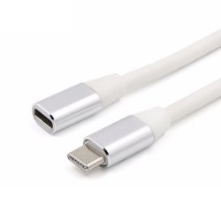 USB 3.1 Type C Male To Female Extension Cable - Silver