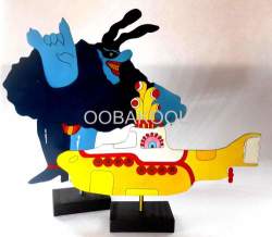 Yellow Submarine Metal Sculpture Judie Bomberger Oobakool Action Figure
