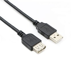 Pasow USB 2.0 Type A Male To Type A Female Extension Cable Am To Af Cord Black 30FEET 10M