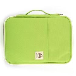 Office Supplies Multi-purpose Zipper Document Folder A4 Storage Bag Green