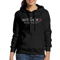 Guozx The Witcher 3 Wild Hunt Logo Black En Women Casual Style Hoodies Black L