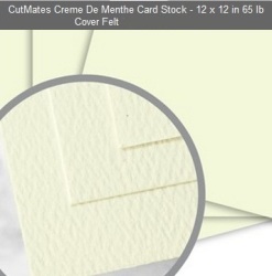 12x12" Cutmates Cardstock - Creme De Menth Special
